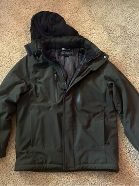 ZeroXposur Men's Olive Green Hooded WinterJacket